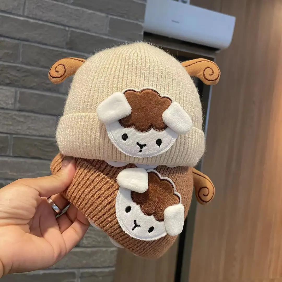 婴儿帽子秋冬可爱超萌针织帽新生儿冬季胎帽套头帽男女宝宝毛线帽