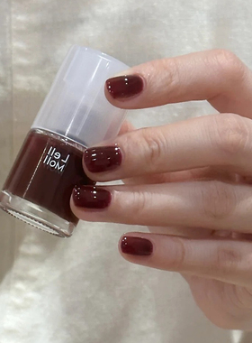 lelmol暗红色指甲油2025新款牛血红安可拉红水性免烤快干持久显白