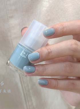 Lelmol指甲油低饱和蓝色雾霾蓝灰蓝2026夏季新款脚趾免烤快干持久