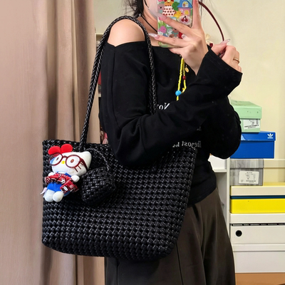 手工编织藤条包diy材料包藤编包高级感镂空菜篮子编织手提单肩包
