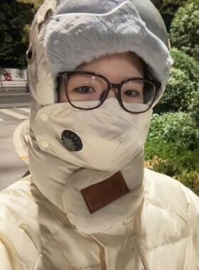 冬季骑行帽防风保暖加绒加厚护耳围脖一体式面罩电动车防寒神器