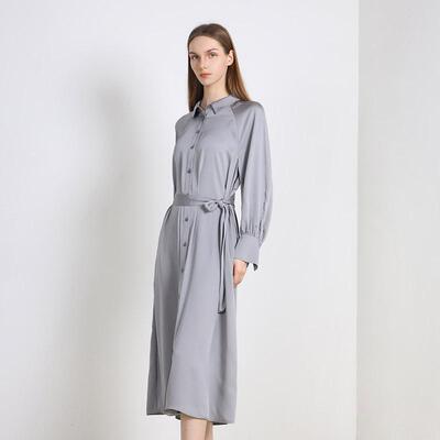 简表达25年春长袖连衣裙