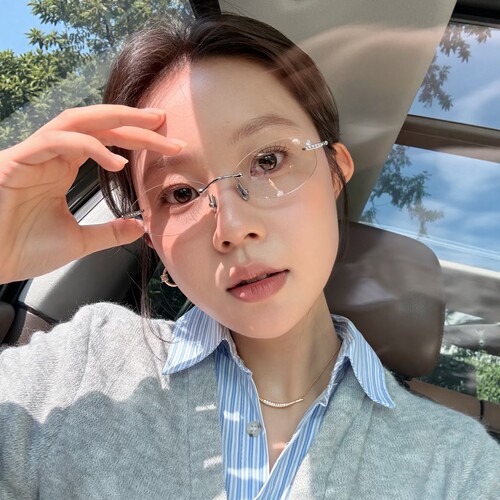 FAK同款纯钛无框眼镜可配近视