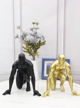 装饰品艺术品房间摆件树脂起跑人