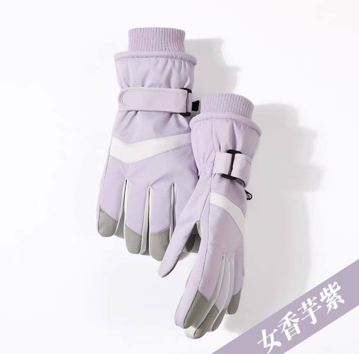 冬季滑雪手套男女保暖防风防水触屏户外骑行运动骑车加绒手套