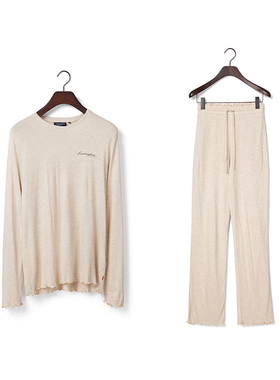 Lexington黏胶/莫代尔米穗色家居套女士长袖长裤家居服套装可外穿
