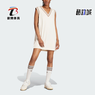 女子侧开排扣运动无袖 Adidas 阿迪达斯正品 新款 连衣裙IS5261