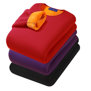 中老年人女士保暖内衣加厚加绒套装超厚女士单件防寒棉衣上衣冬季