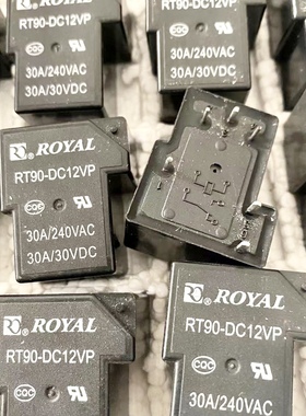包邮全新原装 RT90-DC12VP 现货ROYAL功率继电器 30A30VDC 一组转