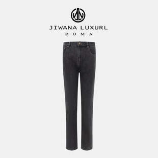 JIWANA LUXURL 裤子女款春装女士KICE宽松直筒休闲休闲牛仔裤