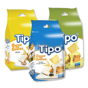 Tipo面包干脆片进口涂层烤面包片酥脆独立包装饼干早餐儿童零食