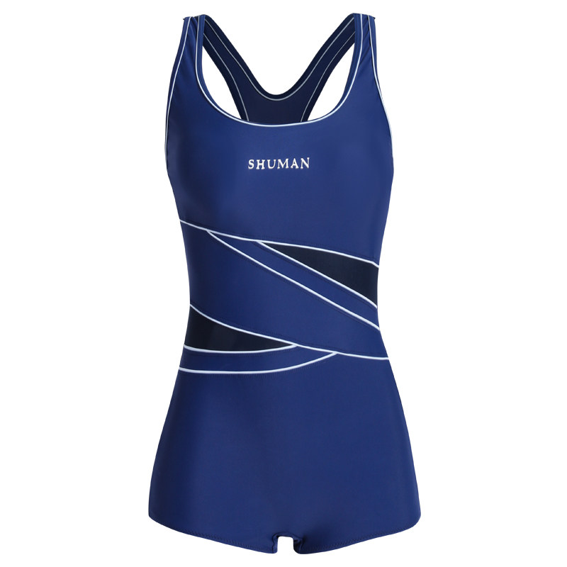 连体平角泳衣竞速泳衣游泳馆专用