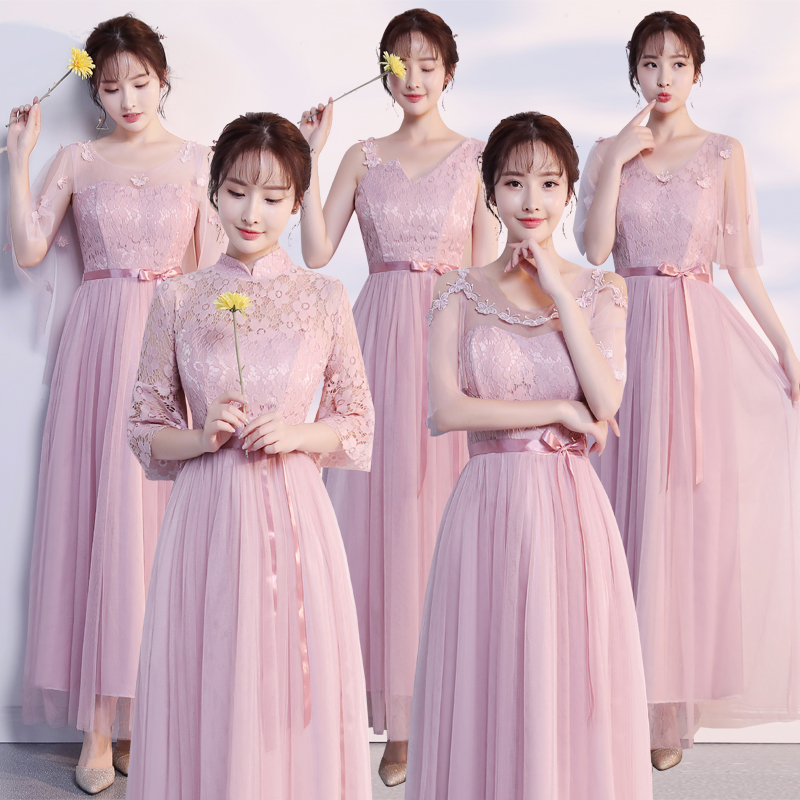 伴娘礼服女2019新款姐妹裙长款豆沙色连衣裙闺蜜聚会婚纱服|msdalam kategori Butik wanita / wanita, perkahwinan/Cheongsam/pakaian, pakaian/malam - dari Buy2taobao.com untuk memberikan perkhidmatan ejen Taobao profesional membeli
