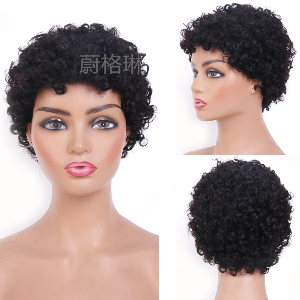 假发女头套羊毛卷自然蓬松增发量