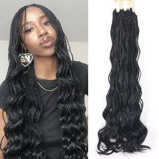 假发三股French Curl辫子日常60厘米钩针脏辫个性街舞小辫子braid