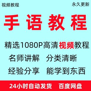 手语视频教程教学资料新手自学零基础入门精通教学课程全集电子版