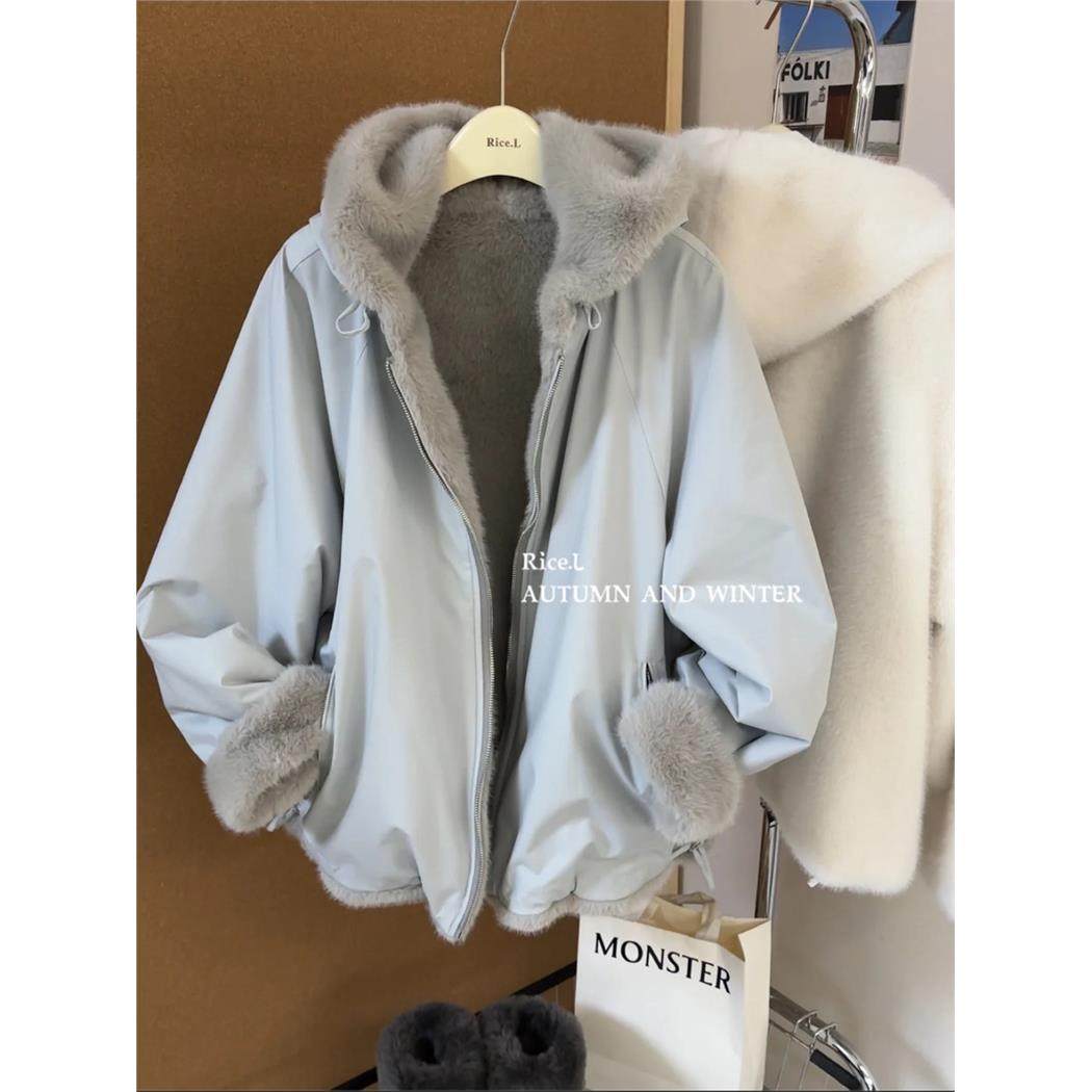 棉服两面穿水貂毛棉袄外套女2025冬季新款今年流行独特超好看棉衣,个性定制/设计服务/DIY,棉服工装,淘宝优惠券,粉丝福利购,淘宝优惠卷