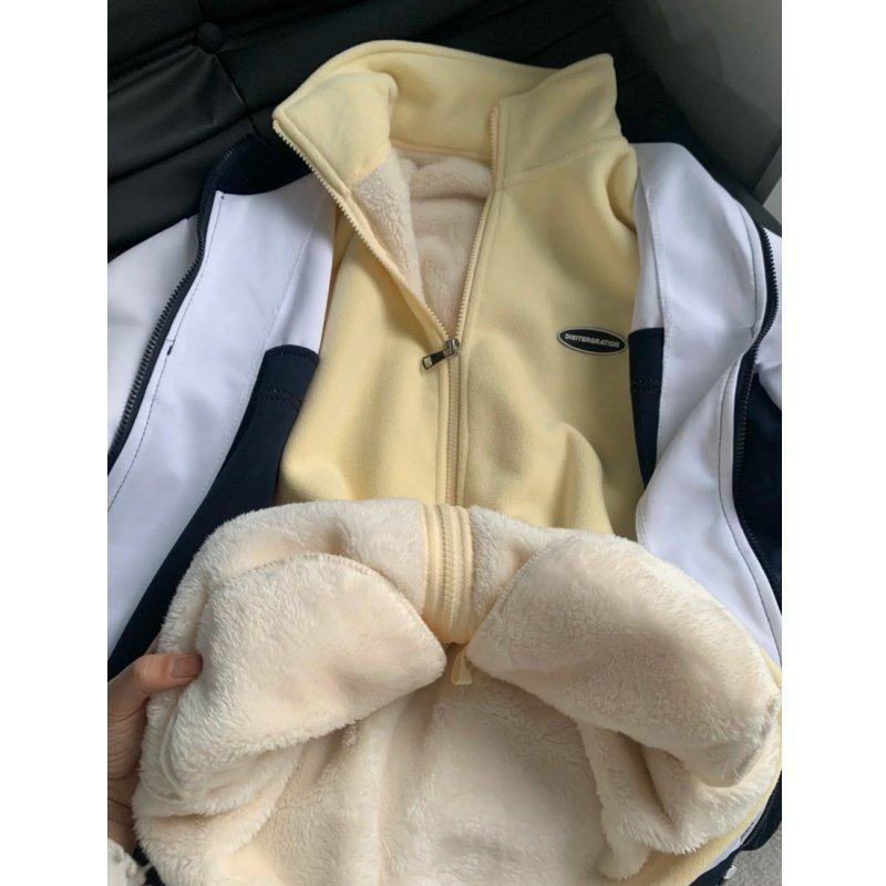 校服神器冬季内搭摇粒绒内胆外套女初高中生冬天加绒加厚卫衣上衣,个性定制/设计服务/DIY,棉服工装,淘宝优惠券,粉丝福利购,淘宝优惠卷