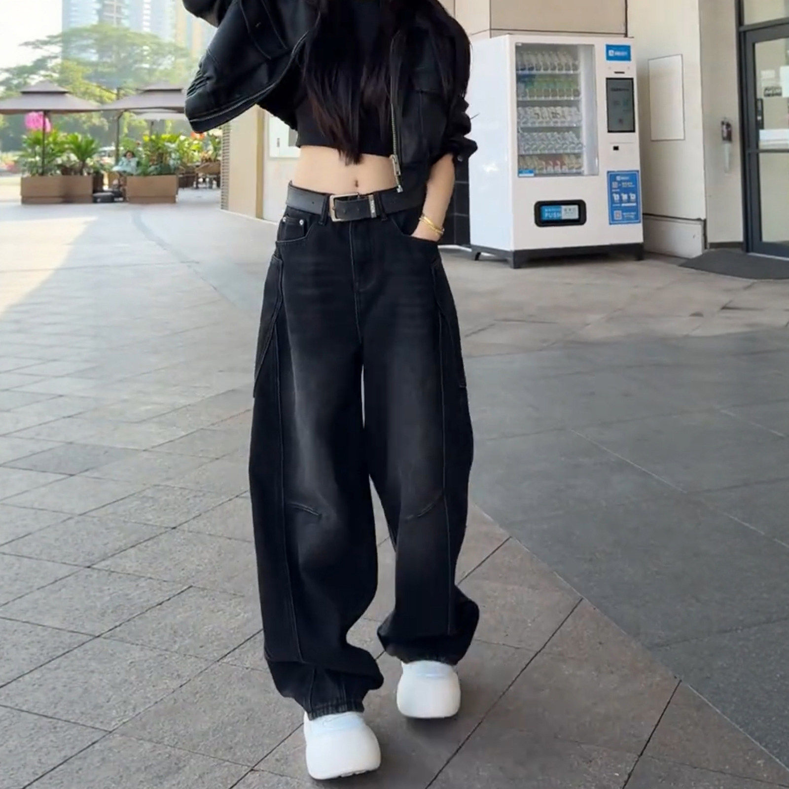 加绒加厚弯刀牛仔裤女秋冬季2025新款阔腿裤大码胖mm显瘦直筒裤子,个性定制/设计服务/DIY,棉服工装,淘宝优惠券,粉丝福利购,淘宝优惠卷