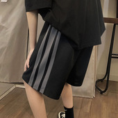 休闲运动裤 大码 子 宽松阔腿bf港风五分裤 篮球中裤 300斤短裤 男夏季