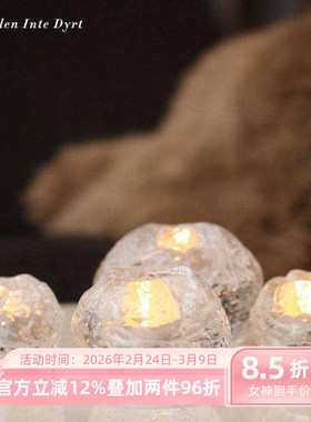 KOSTA BODA进口水晶透明Snowball欧式复古北欧摆件雪球烛台装饰