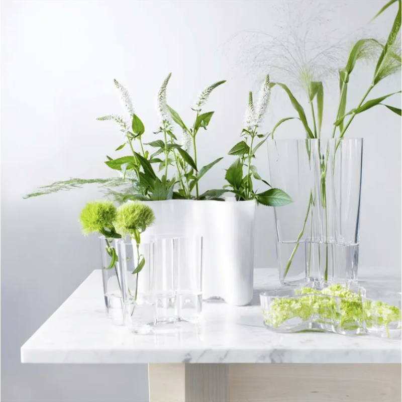 芬兰进口iittala湖泊花瓶Aalto北欧经典客厅纯色玻璃创意简约花器