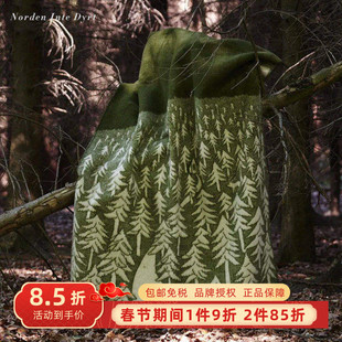 北欧进口Klippan皆川明森林小屋毛毯客厅卧室羊毛盖毯床毯沙发毯