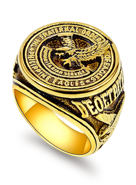 男女通用钛钢老鹰戒指测试推荐