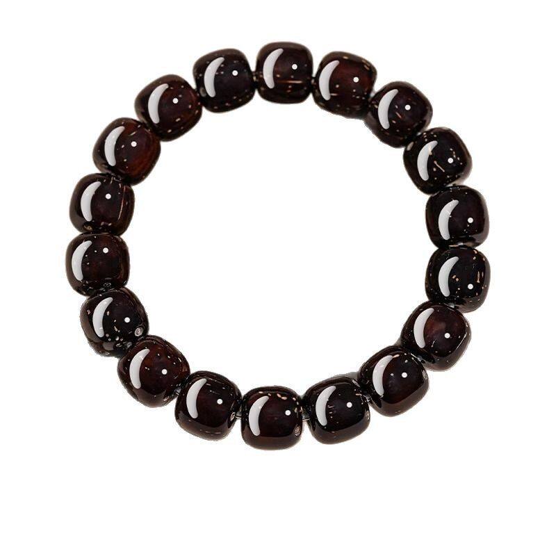 紫金鼠菩提手串女款高级感男生咖啡豆紫金黑金正财绕指柔文玩佛珠