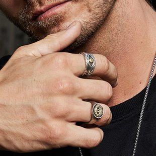 恶魔光明会全视之眼戒指共济会兄弟会黑手党徽章关节男生冷门男款