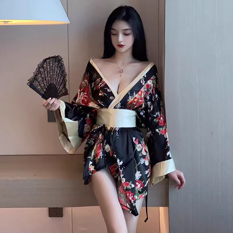 日式和服制服性感蝴蝶结套装