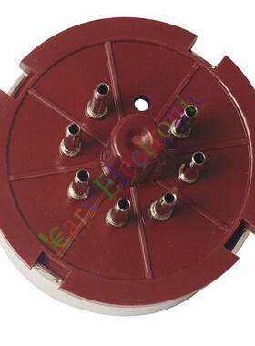 全新KT88-R红色铜镀锡磷脚胶木管座插座 7脚电子管座音响DIY配件