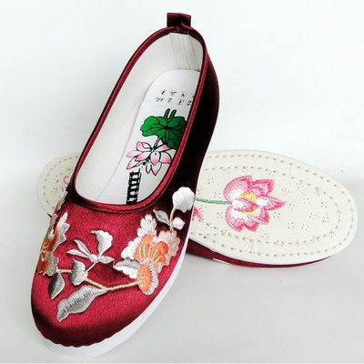 老北京布鞋绣花鞋千层底布底莲花天梯冲喜寿鞋寿衣男女单鞋装老鞋