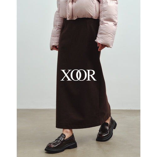 XOOR通勤高腰直筒裙2025冬