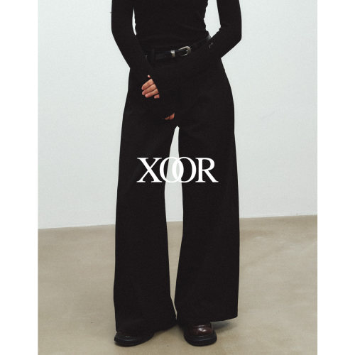 XOOR职场百搭直筒阔腿裤2025冬女
