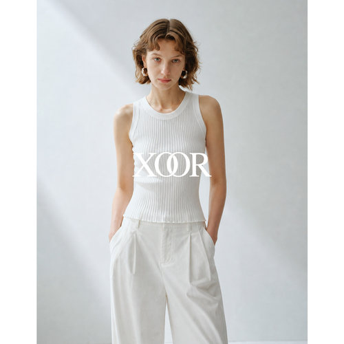 XOOR冰感针织背心女夏修身显瘦