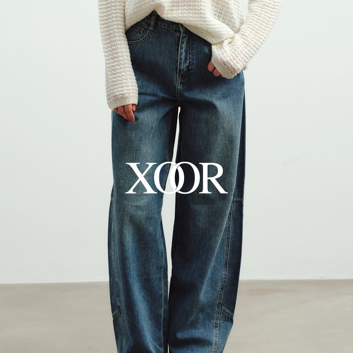 XOOR土耳其蓝老爹裤型女2026夏
