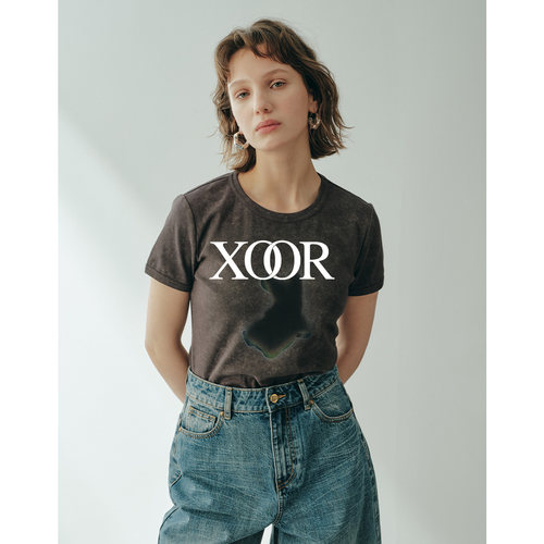 XOOR复古修身短袖T恤亲肤透气女