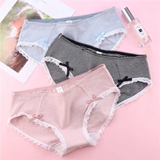 5 hộp quà tặng, đồ lót cotton nữ, thắt lưng, kích thước lớn, nơ dễ thương, quần sịp sinh viên