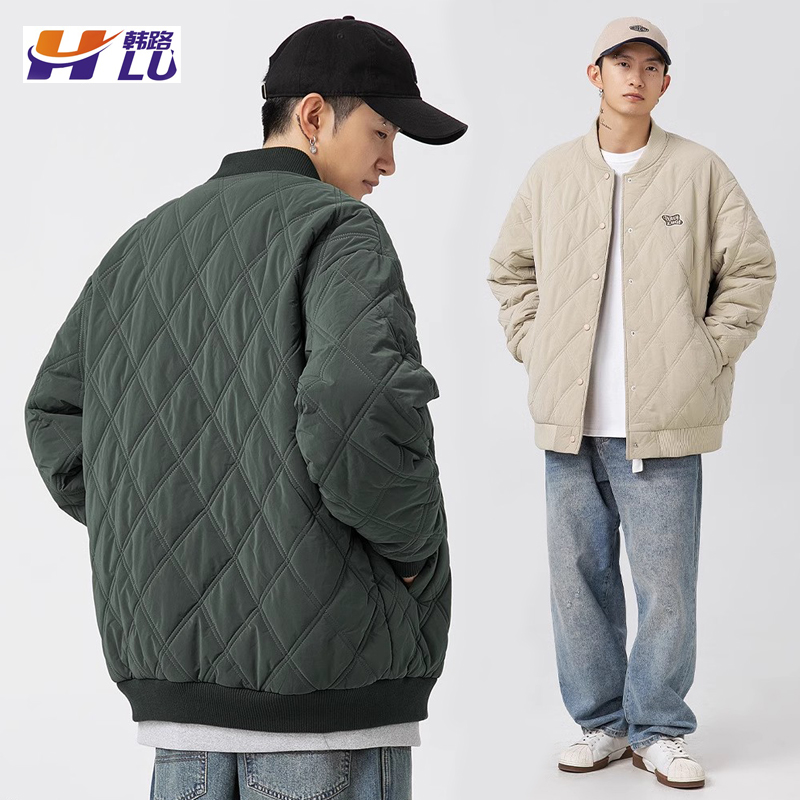 2025冬季新款男士棉服美式立领