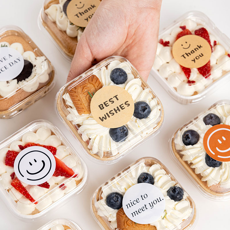 纸杯蛋糕包装盒慕斯甜品带盖耐烤