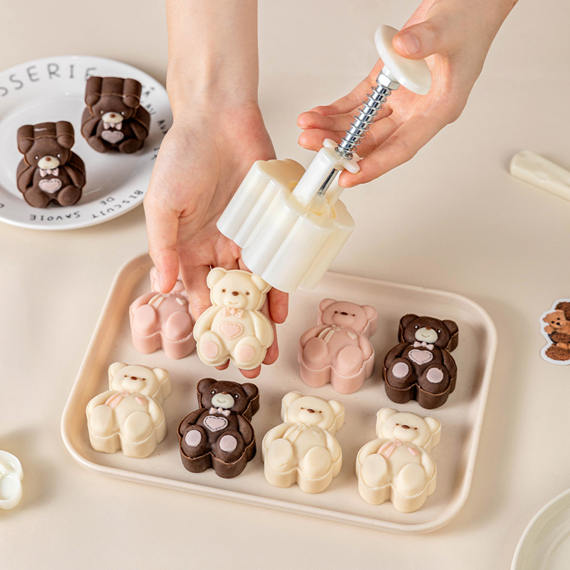 可爱月饼模具2025新款卡通手压式