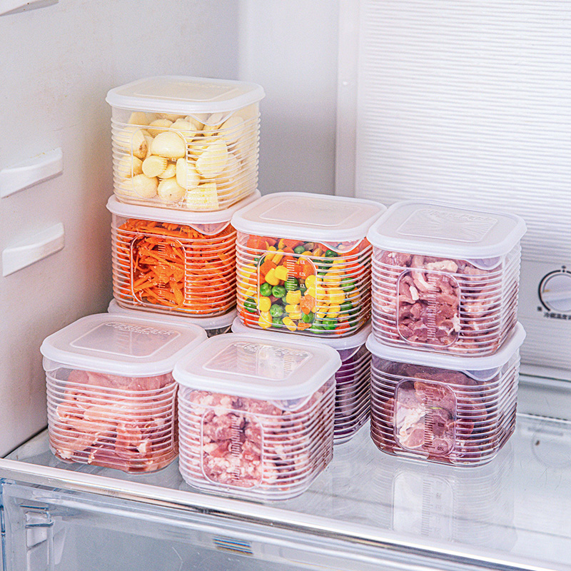 冻肉分装保鲜盒食品级冰箱专用冷冻食物塑料密封分格盒子备菜家用