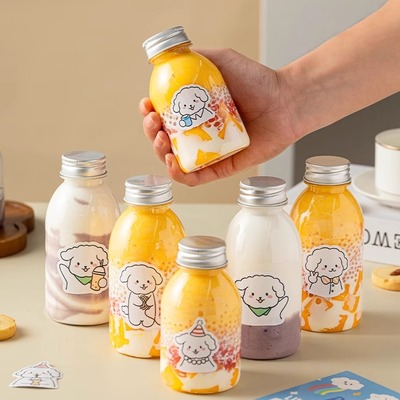 一次性奶茶杯子带盖杨枝甘露瓶塑料加厚家用打包网红果汁冷饮料的