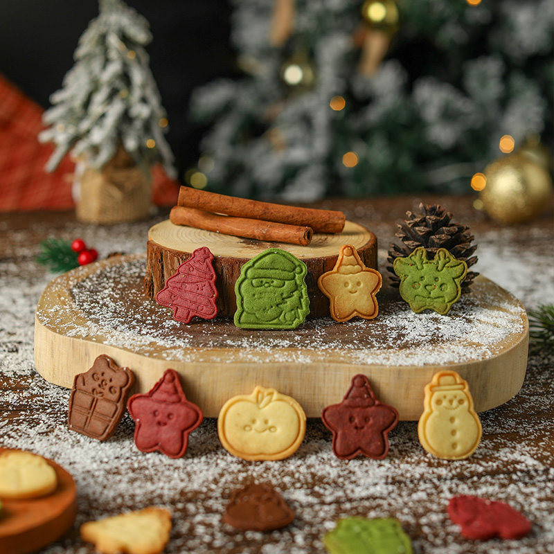 圣诞节饼干模具手压式卡通饼干自制模具精美创意圣诞雪人烘焙工具