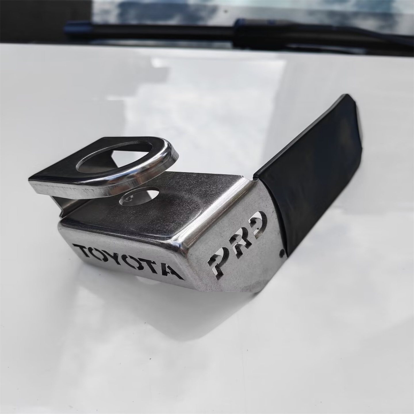 车载电台防盗天线支架夹边普拉多霸道卡边专用不锈钢LC120/LC150