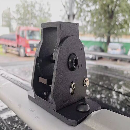 一键放倒车载台天线底座 放倒夹边支架不锈钢平台/横杆扩展槽通用