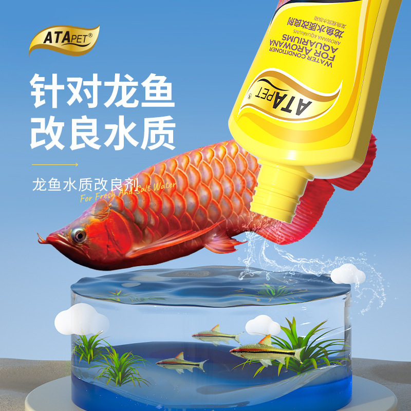 ATAPET龙鱼水质改良剂调理水质腐败检疫老化烂身立鳞烂鳍厌食蒙眼