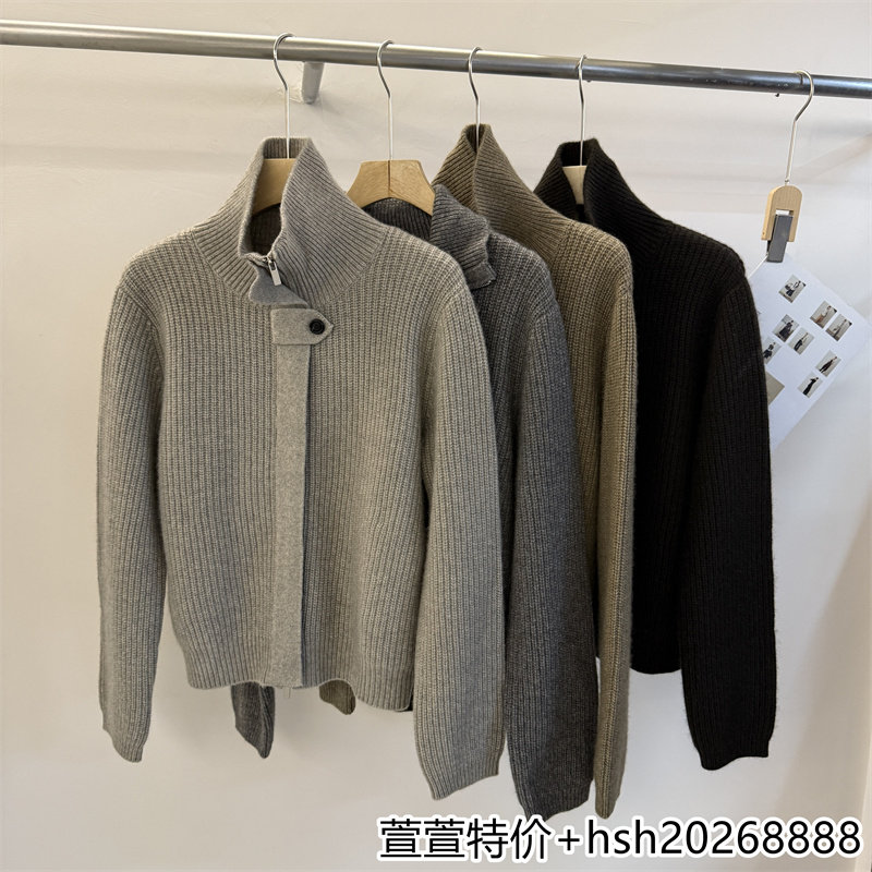 欧洲站2026冬季新款22270简约百搭自由领宽松纯色通勤绵羊毛毛衣