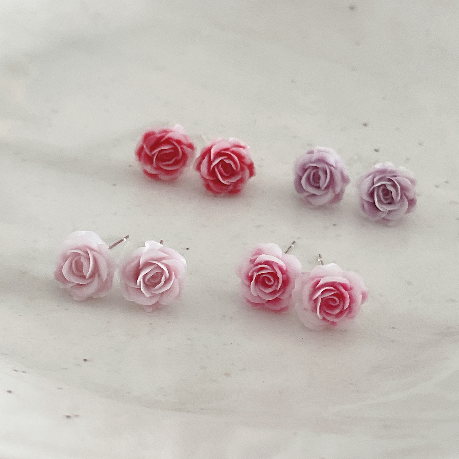 迷你玫瑰小耳复古简约百搭小巧甜美少女耳饰耳环女2024年新款潮